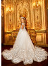 Long Sleeves White Lace Tulle Beautiful Flower Girl Dress